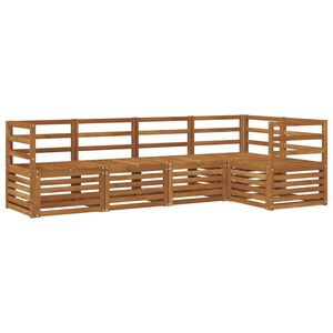 vidaXL Seksjonssofa Sett 5 pcs Naturlig Solid akasietre