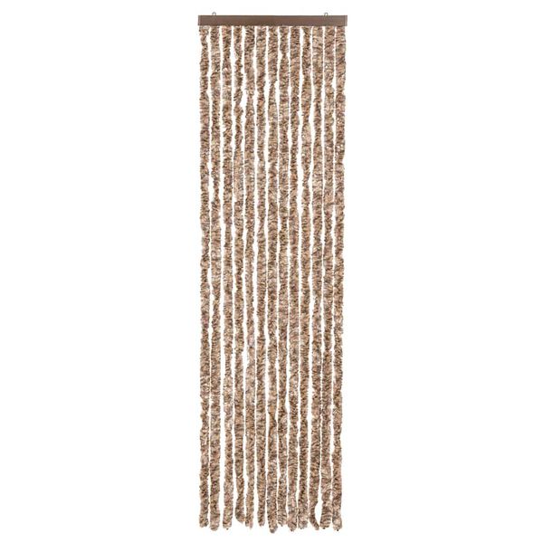 vidaXL Fluegardin beige og m&oslash;rkebrun 56x200 cm chenille