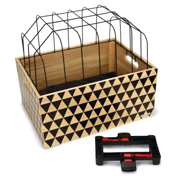 Beeztees Hundesykkelkurv tre m&oslash;nster