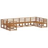 vidaXL Utend&oslash;rs sofa-sett 10 pcs Naturlig Solid akasietre