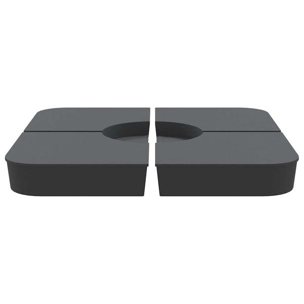 vidaXL Parasollbasesett 4 stk for parasoller med kryssfot 100 kg PP