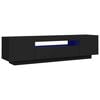 vidaXL TV-benk med LED-lys svart 160x35x40 cm