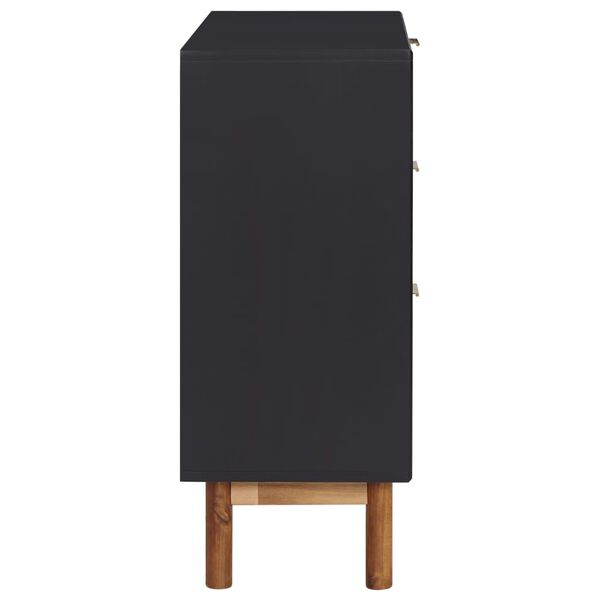 vidaXL Skjenk 90x33,5x80 cm heltre akasie og MDF