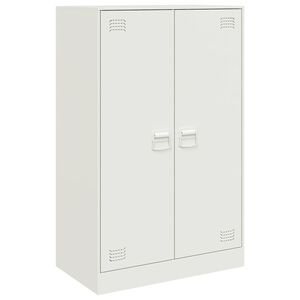 vidaXL Skjenk hvit 67x39x107 cm st&aring;l