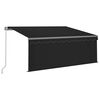 vidaXL Manuell uttrekkbar markise rullegardin LED 3x2,5 m antrasitt