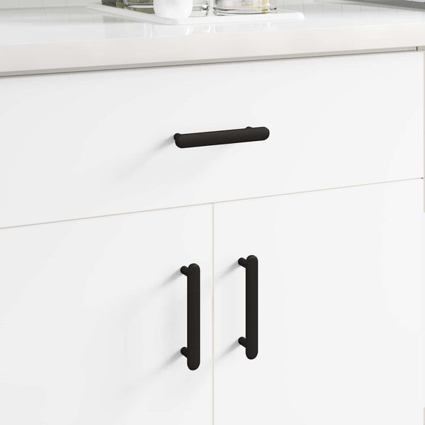 vidaXL Kabinett h&aring;ndtak 12 pcs Svart 121 x 16.6 x 28.3 mm Jern