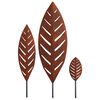 vidaXL Hage Stake 3 stk. 116,5 x 35 x 3 cm Rusten Cortenst&aring;l