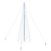 vidaXL LED juletre EKENAS 400 cm 800 LED-lys Kaldhvit St&aring;l Kaldhvit