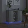 vidaXL LED sideboard Gr&aring; Sonoma 90 x 32 x 75 cm Konstruert tre