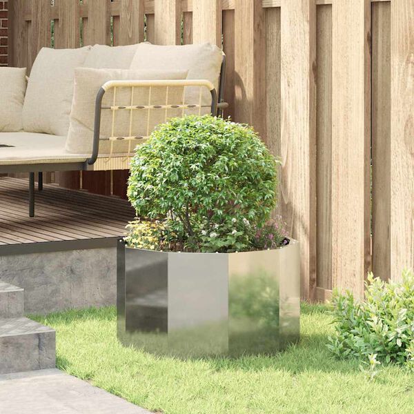 vidaXL Plantekassed sølv 60 x 60 x 35 cm Galvanisert Stål