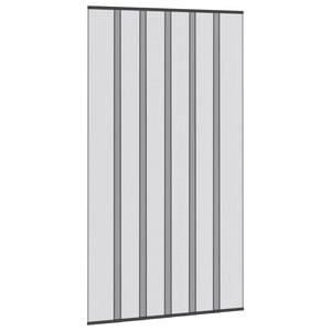 vidaXL Insektd&oslash;rskjerm med nettl&aelig;rred Svart polyester