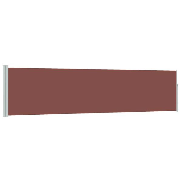 vidaXL Uttrekkbar sidemarkise 120x500 cm brun