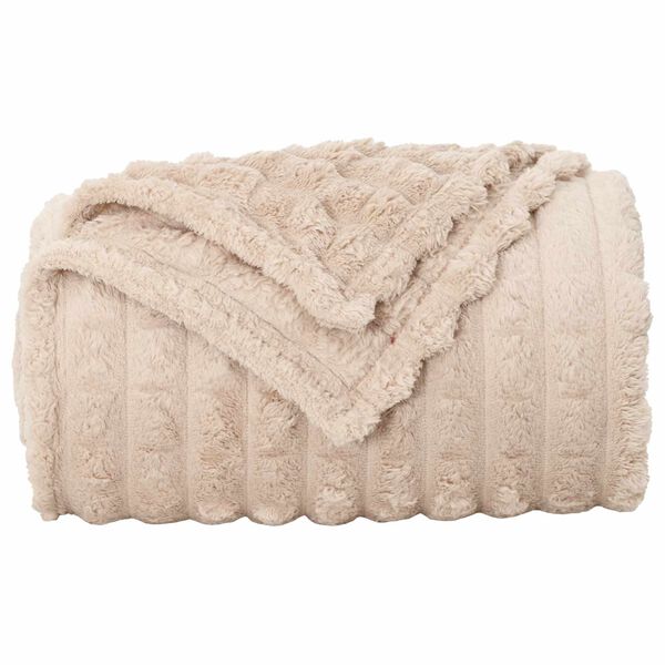 vidaXL Kastteppe Beige 270 x 240 cm Fleece