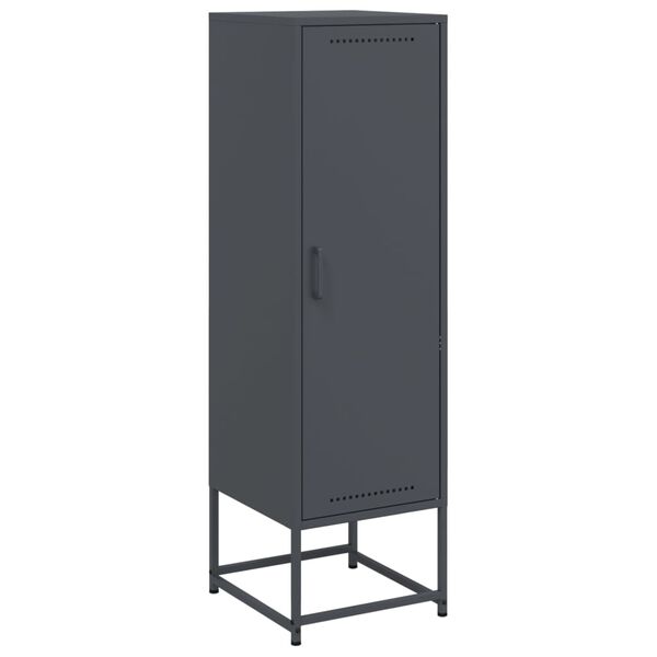 vidaXL Highboard antrasitt 36x39x123 cm stål