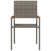 vidaXL Hage stabelstoler 2 pcs Grå og Brun PE rattan, solid akasietre