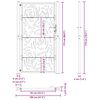 vidaXL Hageport 100x175 cm v&aelig;rbestandig st&aring;l flammedesign