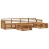 vidaXL Utend&oslash;rs sofa-sett 6 pcs Naturlig Solid akasietre