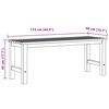 vidaXL Hagebenk 114 cm heltre teak