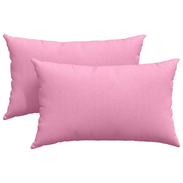 vidaXL Sofaputer 2 pcs Rosa 50 x 30 cm stoff