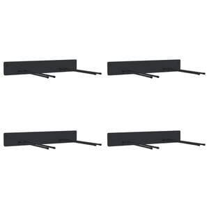 vidaXL Lagringsstativer for hageredskaper 4 stk veggmontert svart st&aring;l