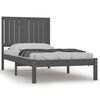 vidaXL Sengeramme gr&aring; heltre furu 90x190 cm Single