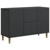 vidaXL Serviesskap Svart 89 x 34,5 x 60 cm Konstruert tre
