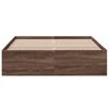 vidaXL Sengeramme brun eik 135x190 cm konstruert tre
