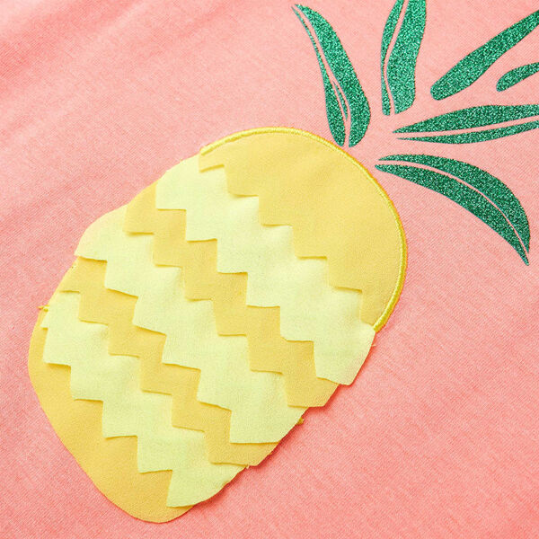 T-skjorte for barn neonkorall 104