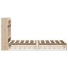 vidaXL Seng med bokhylle uten madrass 75x190 cm heltre furu