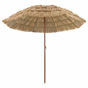 vidaXL Strandparasol Naturlig 255 x 255 x 255 cm Polyester og st&aring;l