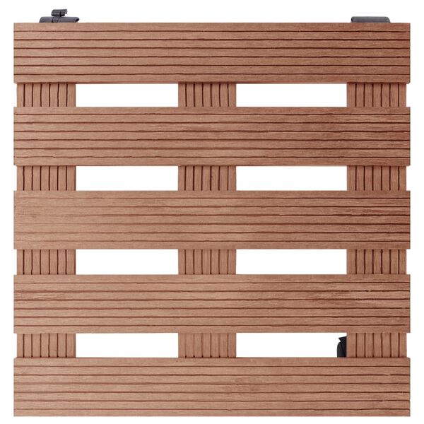 vidaXL Pottetraller 2 stk brun 30x30x7,5 cm WPC