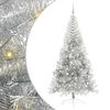 vidaXL Kunstig Forh&aring;ndsopplyst Juletre med 300 LED s&oslash;lv 210 cm PET
