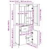 vidaXL H&oslash;yskap med skuff Artisan Eik 69,5 x 34 x 180 cm Konstruert tre