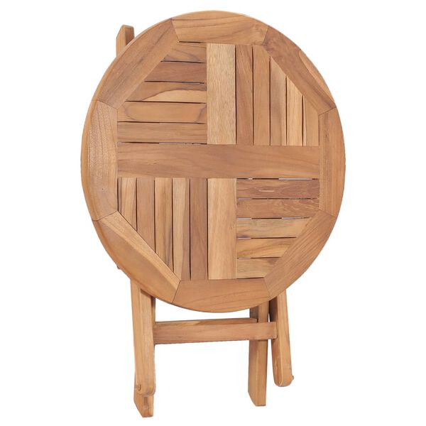 vidaXL Sammenleggbart hagebord 45 cm heltre teak
