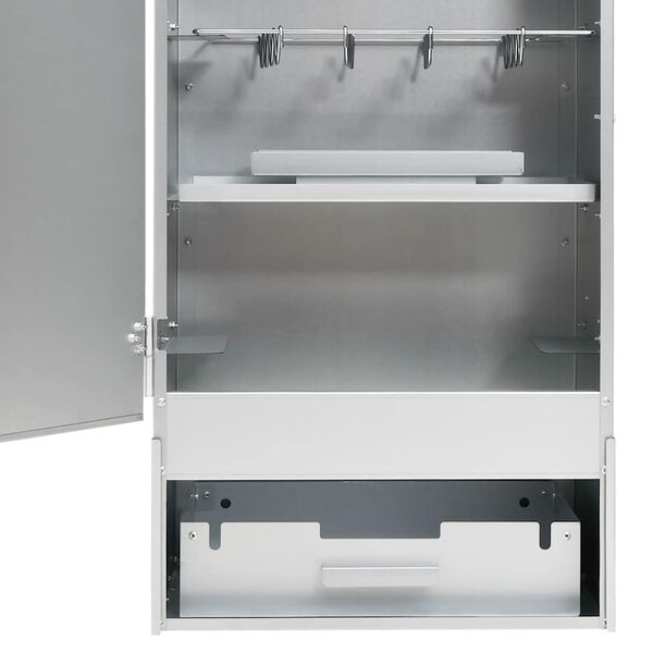 vidaXL Ovnsr&oslash;yker med bord galvanisert st&aring;l