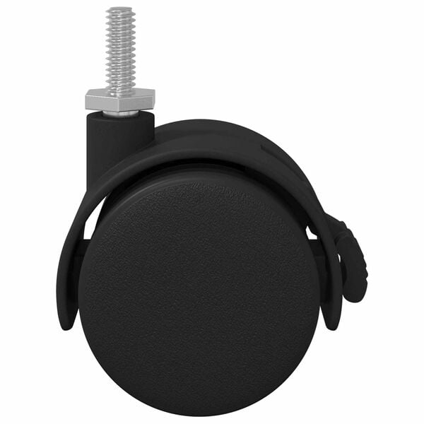 vidaXL Hjul 2 pcs Svart og s&oslash;lv 37,8 x 40 mm Jern og PP