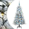 vidaXL Kunstig sammensatt juletre med 150 LED Hvit 150 cm PE og PVC