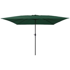 vidaXL Hageparasol gr&oslash;nn 295 x 295 x 245 cm Polyester og st&aring;l
