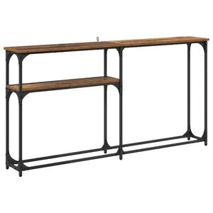 vidaXL Konsollbord Gammelt tre 145x22.5x75cm Konstruert tre
