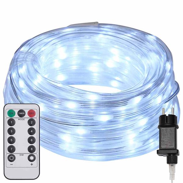 vidaXL Lyskabel med 120 LED Kald Hvit 5 m PVC