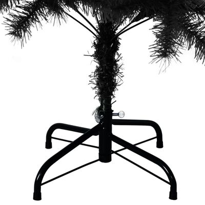 vidaXL Kunstig juletre med stativ svart 120 cm PVC