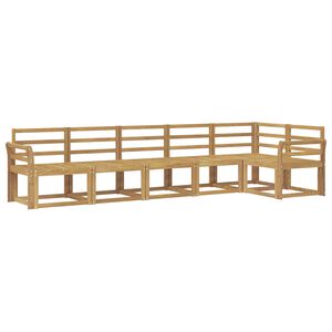vidaXL Utend&oslash;rs sofa-sett 6 pcs Hvit Solid akasietre