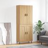 vidaXL Highboard sonoma eik 69,5x34x180 cm konstruert tre