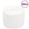 vidaXL B&aring;ttau helhvit 8 mm 500 m polypropylen