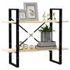 vidaXL Bokhylle 2 niv&aring;er 80x30x70 cm heltre furu