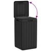 vidaXL Utendørs søppelbøtte antrasitt 38x38x65 cm PP