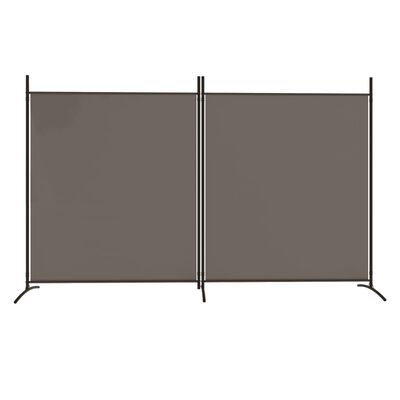 vidaXL Romdeler med 2 paneler antrasitt 348x180 cm stoff