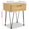 vidaXL Nattbord 40x30x50 cm massiv teak