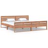 vidaXL Sengeramme heltre teak 200x200 cm