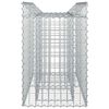 vidaXL Gabion hevet seng s&oslash;lv 100 x 50 x 80 cm Galvanisert St&aring;l